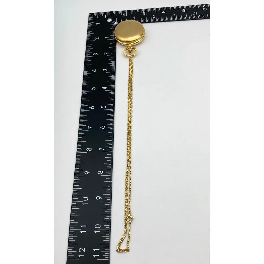 Collezio Quartz Full Hunter Pocket Watch 38mm and Chain - New Battery